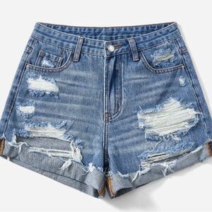 Shein Distressed Denim Shorts